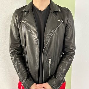 Xs All Saints leather moto jacket.